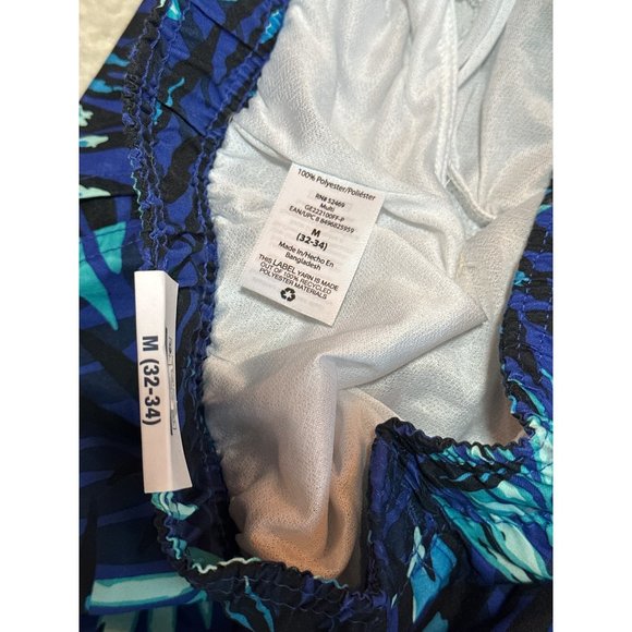 NWT George Above The Knee Men's Casual Swim Shorts Tropical Pattern SZ Medium - Picture 6 of 6